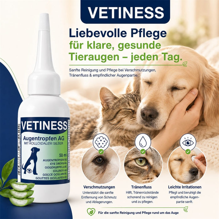 Vetiness Augentropfen AG für klare, gepflegte Augen