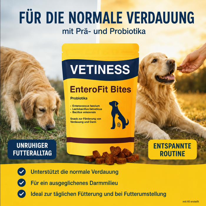 Vetiness EnteroFit Bites – für die normale Verdauung mit Prä- und Probiotika