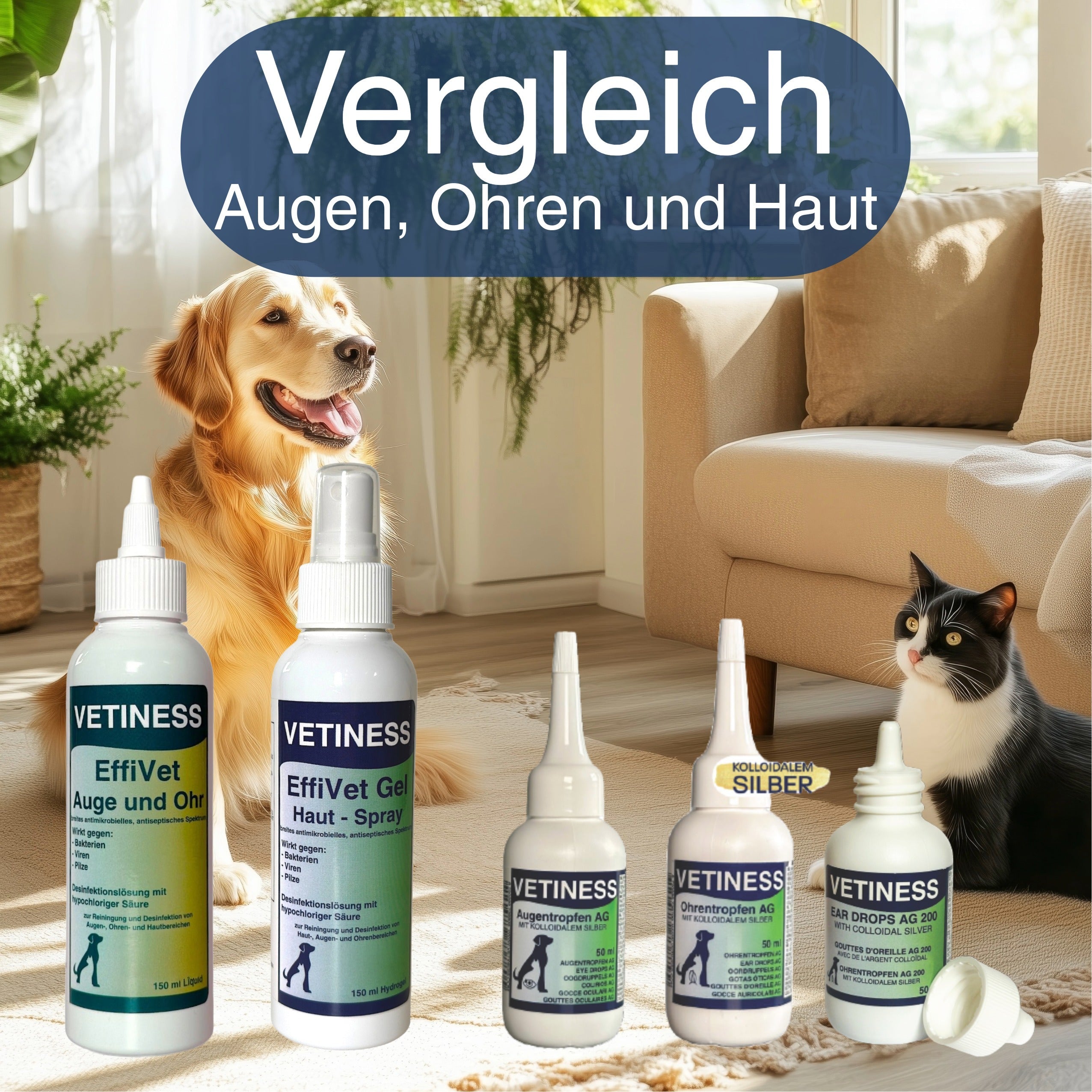 Vetiness Produktvergleich | Pflege & Hygiene für Tiere