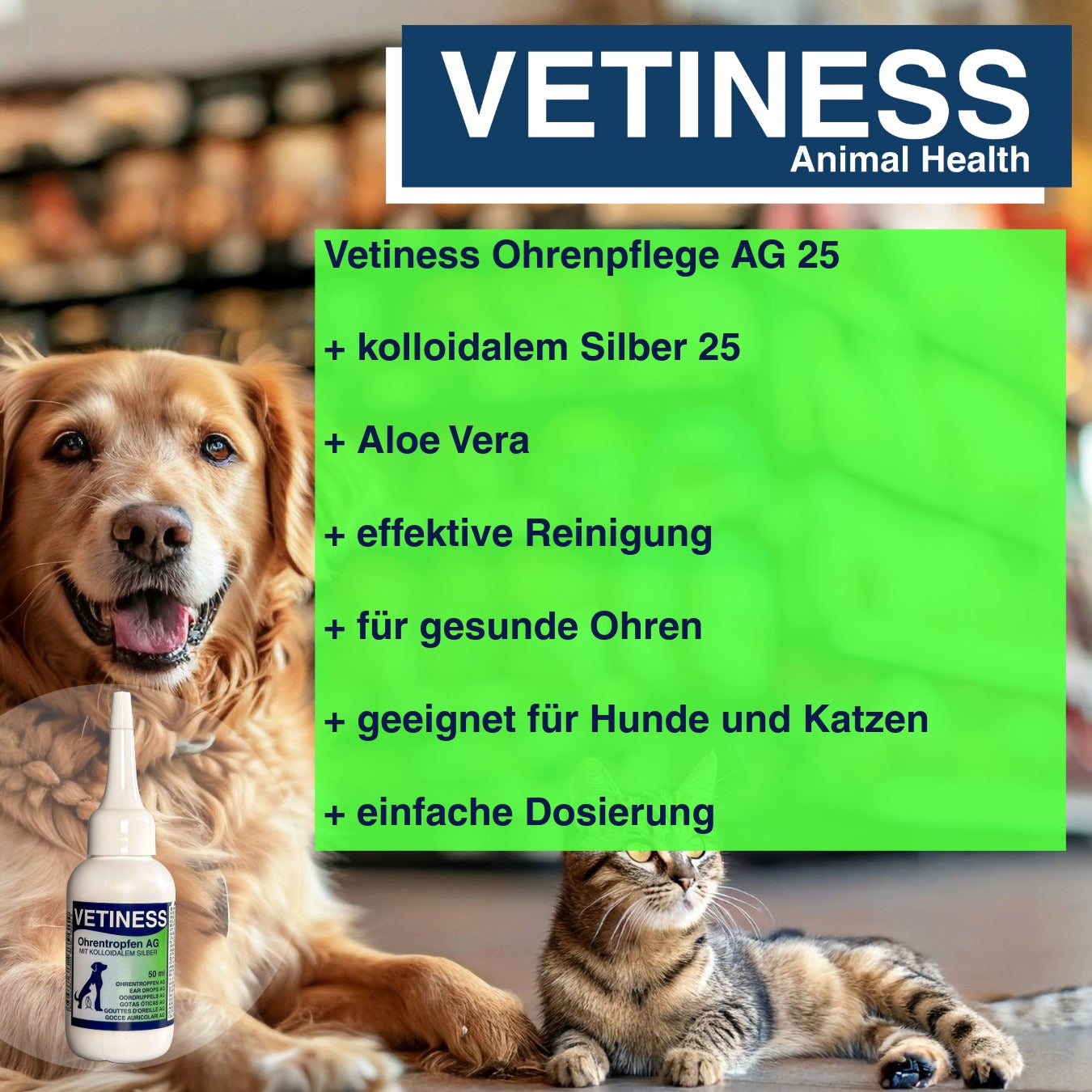 Vetiness Ohrentropfen AG 50 ml