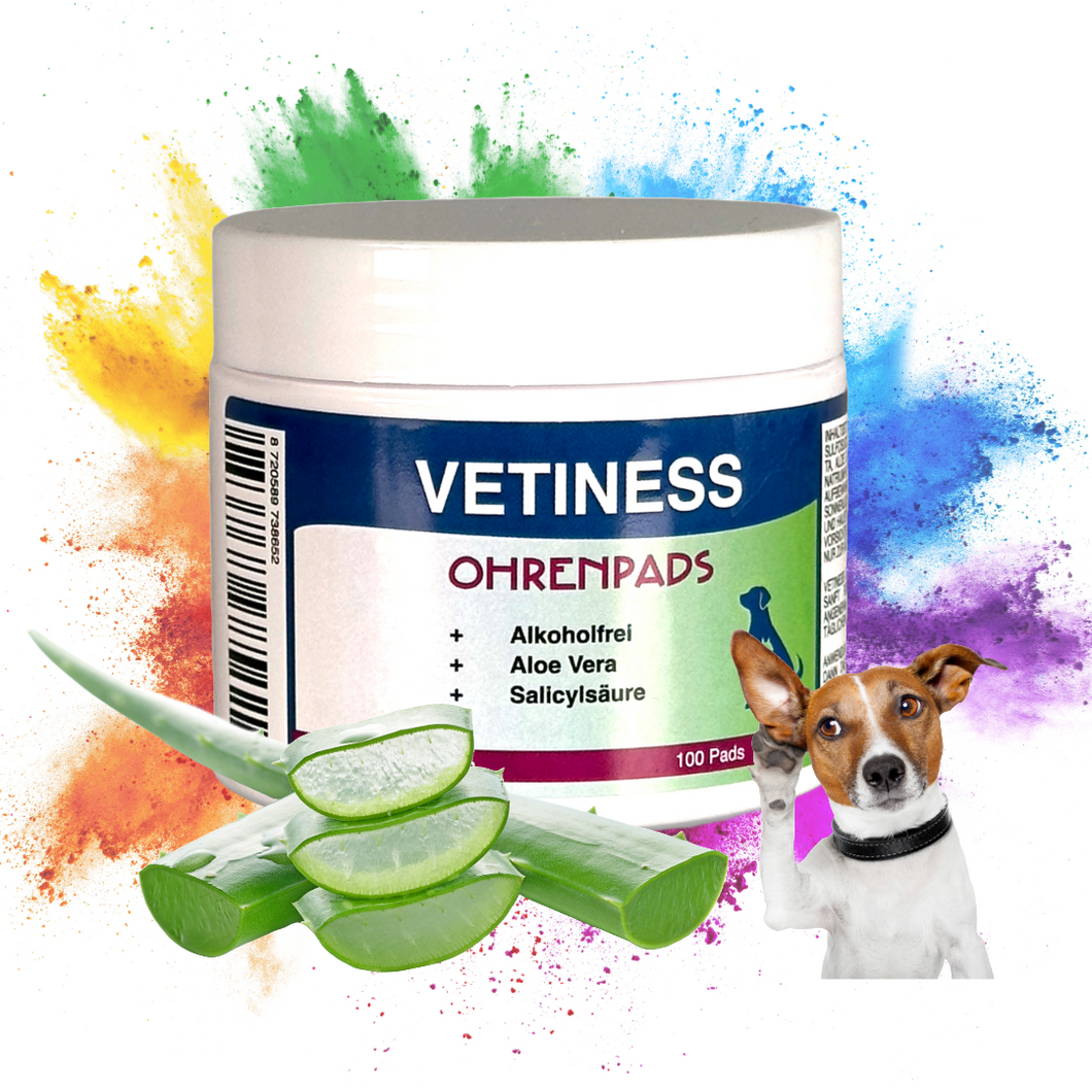 Vetiness Ohrenpads mit Aloe Vera 100 Pads