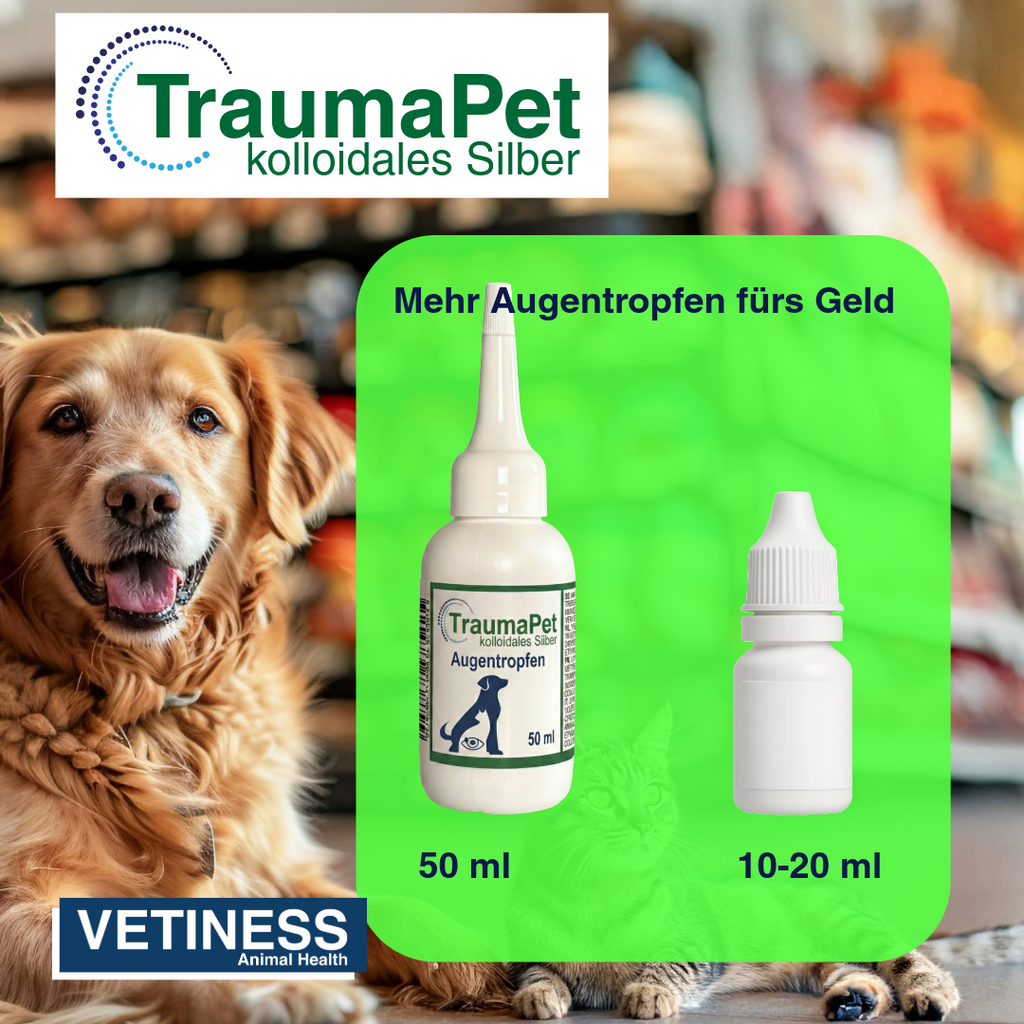 Traumapet Augentropfen mit kolloidalem Silber für Hunde und Katzen 50 ml