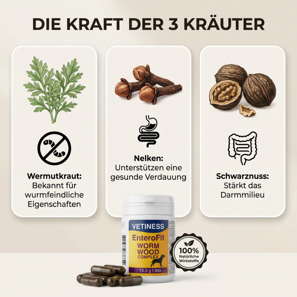 EnteroFit Wormwood Complex - für Hunde - 34 Kapseln