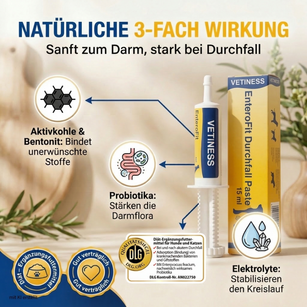 Vetiness Enterofit Durchfall Paste für Hunde