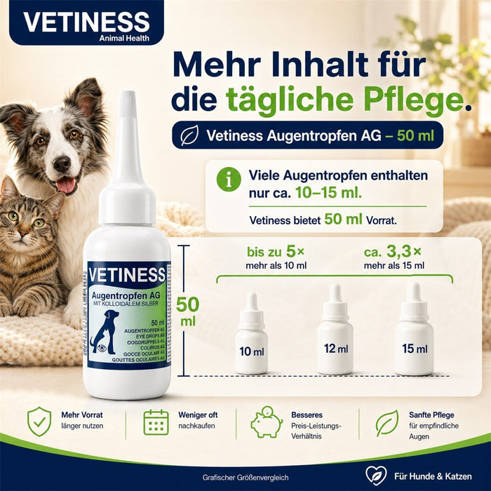 Vetiness Augentropfen AG – 50 ml Inhalt für die tägliche Pflege